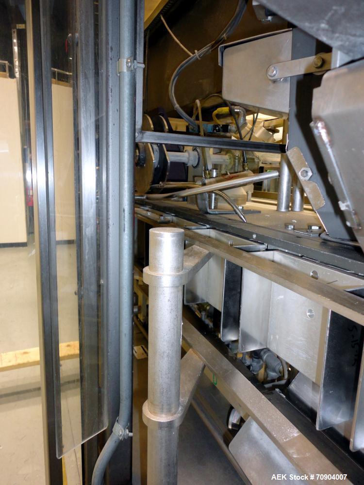 Used Tisma Vertical Automatic Volumetric Fill Cartoner with Nordson Verablue Si