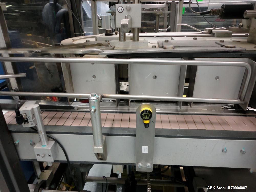 Used Tisma Vertical Automatic Volumetric Fill Cartoner with Nordson Verablue Si