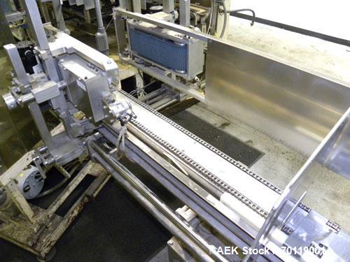 Used Yeaman Machine VCM-1000 Vertical Cartoner with 6 head volumetric cup fille