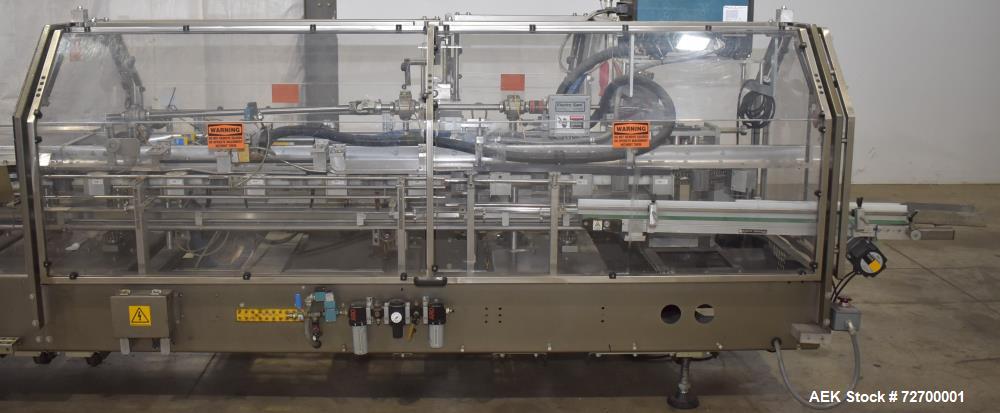 Used Adco Model 6V Vertical Hot Melt Cartoner – Hand Load, 125 CPM