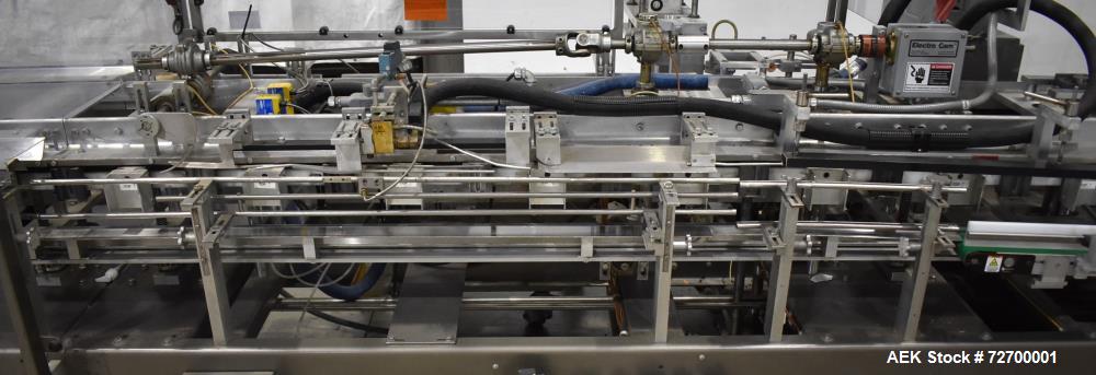 Used Adco Model 6V Vertical Hot Melt Cartoner – Hand Load, 125 CPM