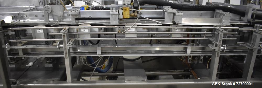 Used Adco Model 6V Vertical Hot Melt Cartoner – Hand Load, 125 CPM