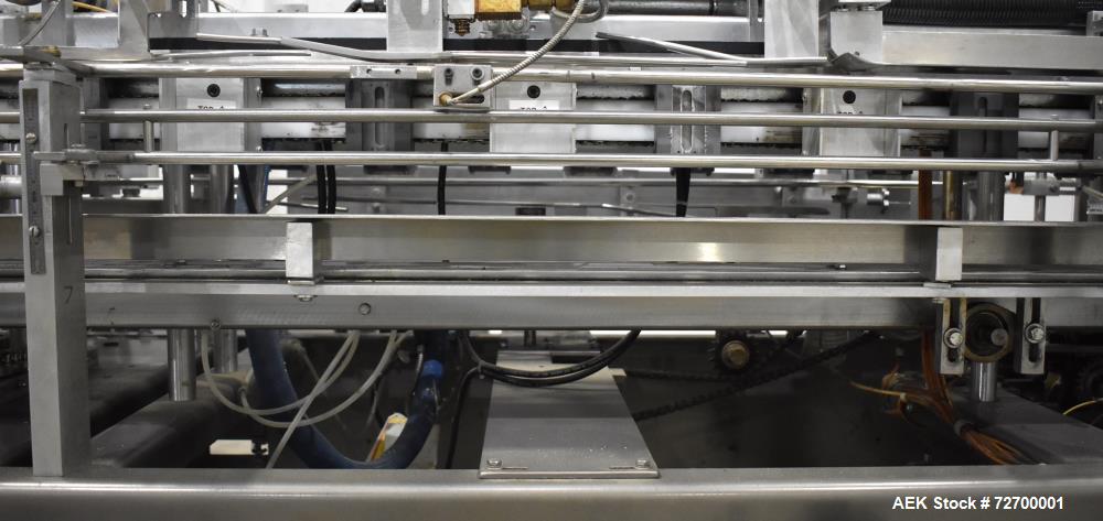 Used Adco Model 6V Vertical Hot Melt Cartoner – Hand Load, 125 CPM