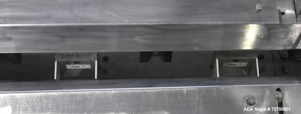 Used Adco Model 6V Vertical Hot Melt Cartoner – Hand Load, 125 CPM