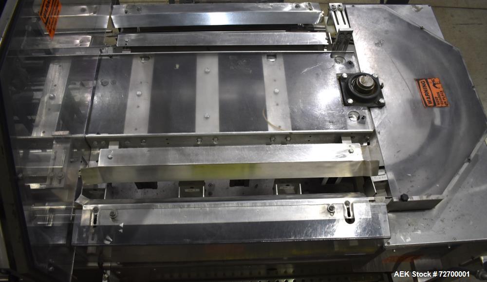 Used Adco Model 6V Vertical Hot Melt Cartoner – Hand Load, 125 CPM