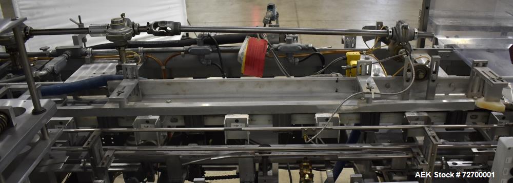 Used Adco Model 6V Vertical Hot Melt Cartoner – Hand Load, 125 CPM