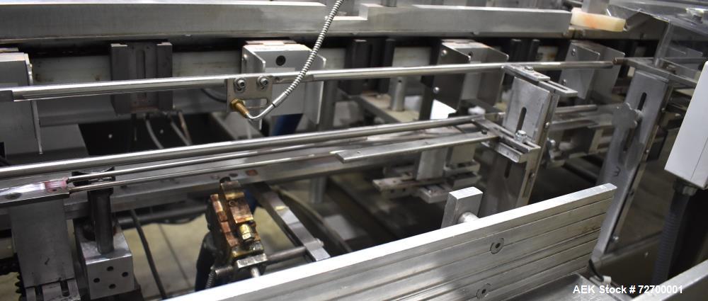 Used Adco Model 6V Vertical Hot Melt Cartoner – Hand Load, 125 CPM