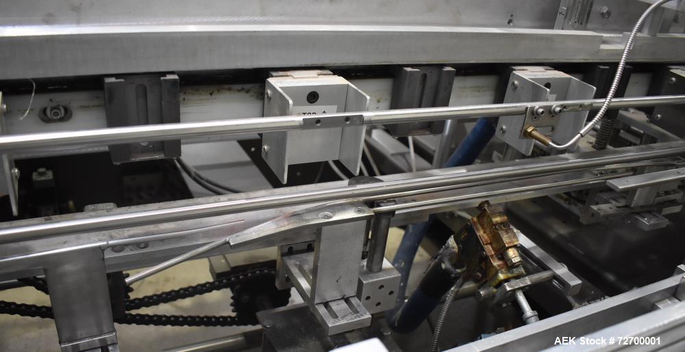 Used Adco Model 6V Vertical Hot Melt Cartoner – Hand Load, 125 CPM