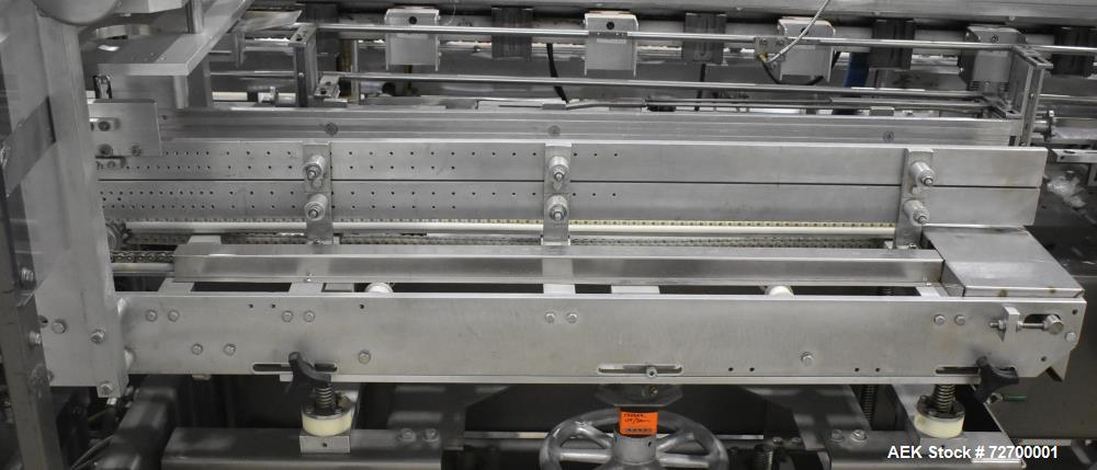 Used Adco Model 6V Vertical Hot Melt Cartoner – Hand Load, 125 CPM