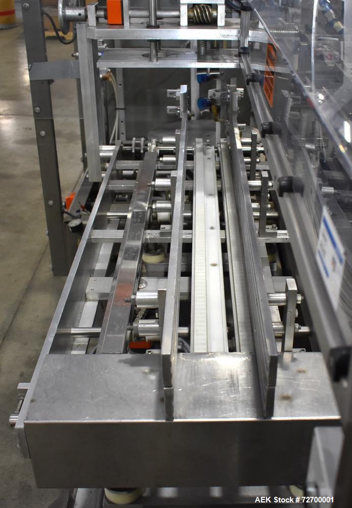 Used Adco Model 6V Vertical Hot Melt Cartoner – Hand Load, 125 CPM