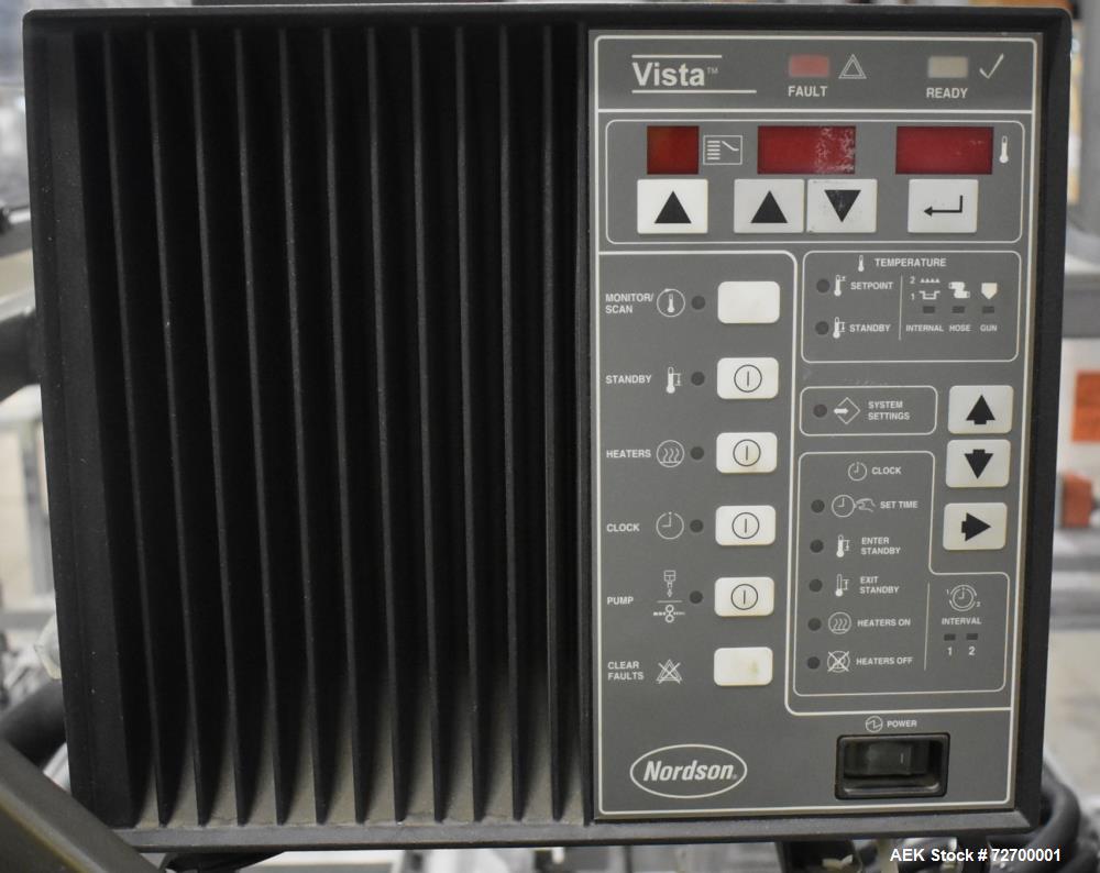 Used Adco Model 6V Vertical Hot Melt Cartoner – Hand Load, 125 CPM