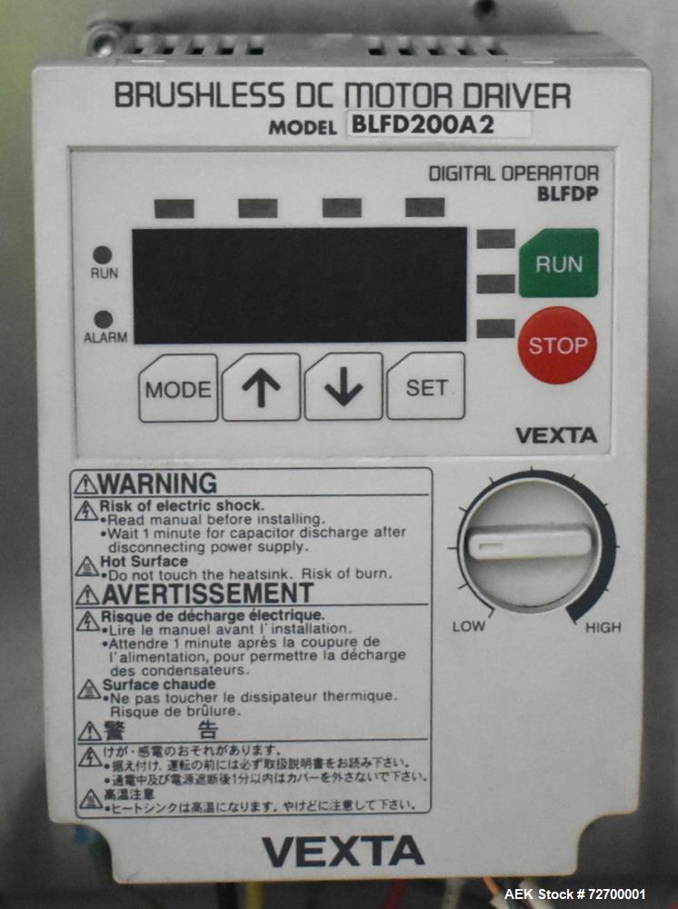 Used Adco Model 6V Vertical Hot Melt Cartoner – Hand Load, 125 CPM