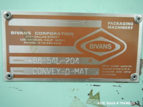 Used Bivans Case Erector, Model 54L CONVEY-O-MAT, 110 volt, serial# 88-54L/204.