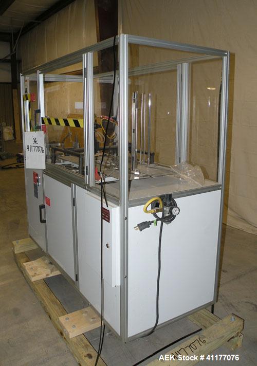 Used Bivans 54L Carton Former And Bottom Closer. Capable of speeds up to 60 cartons per minute. Has a carton size range: Length 1/2" - 8-7/8", Width 3/8"  - 7", Depth 1-1/8"- 14-1/16". Now tooled for...