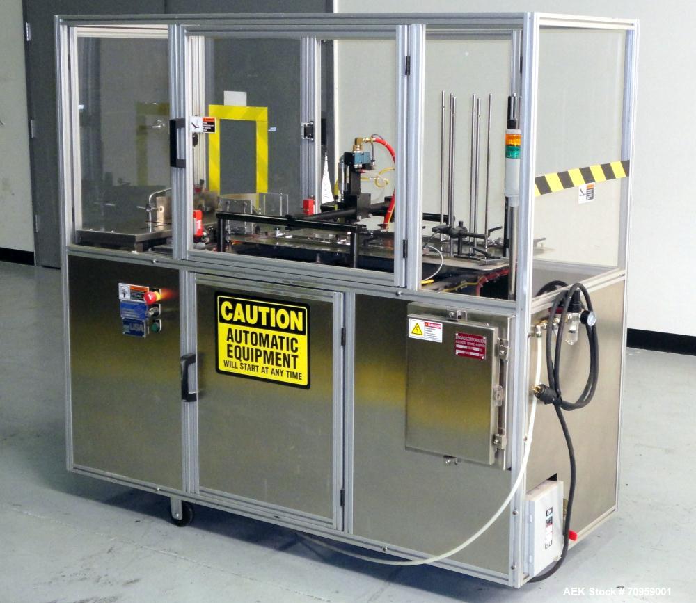 Used Bivans 54L Carton Former and Bottom Closer. Capable of speeds up to 60 cartons per minute. Has a carton size range: (Length) 1/2" - 8-7/8", (Width) 3/8"  - 7", (Depth) 1-1/8" - 14-1/16". Set up ...