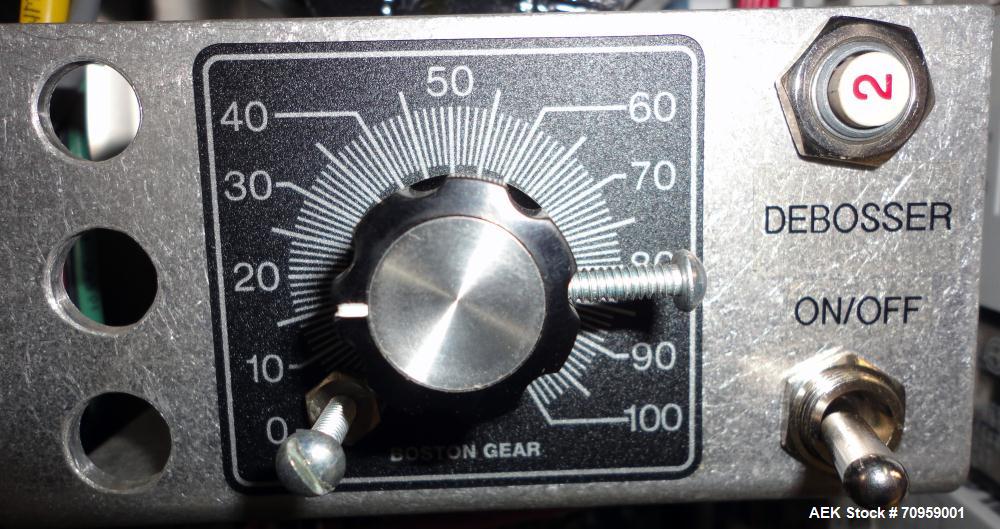 Used Bivans 54L Carton Former and Bottom Closer. Capable of speeds up to 60 cartons per minute. Has a carton size range: (Length) 1/2" - 8-7/8", (Width) 3/8"  - 7", (Depth) 1-1/8" - 14-1/16". Set up ...