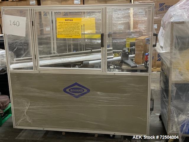 Used: Bivans Model 54L Semi Automatic Vertical Cartoner (carton former and bottom sealer). Capable of speeds up to 60 cartons per minute. Has a carton size range: 7/8" - 5" (length) x 3/8" - 3-1/2" (...