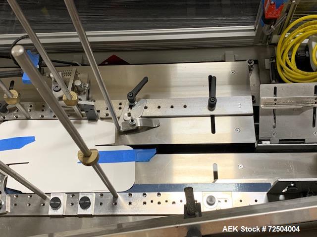 Used: Bivans Model 54L Semi Automatic Vertical Cartoner (carton former and bottom sealer). Capable of speeds up to 60 cartons per minute. Has a carton size range: 7/8" - 5" (length) x 3/8" - 3-1/2" (...