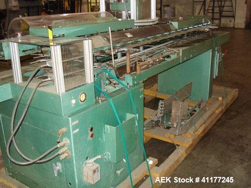 Used Bivans Vertuck Cartoner, Model 74T. Capable of speeds up to 120 CPM. Has 6" centers for a carton size range: length 7/8” to 5-1/4", width 3/4” to 3-1/2", depth 2-1/2” to 10”.  The unit is curren...