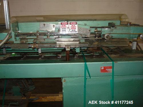 Used Bivans Vertuck Cartoner, Model 74T. Capable of speeds up to 120 CPM. Has 6" centers for a carton size range: length 7/8” to 5-1/4", width 3/4” to 3-1/2", depth 2-1/2” to 10”.  The unit is curren...
