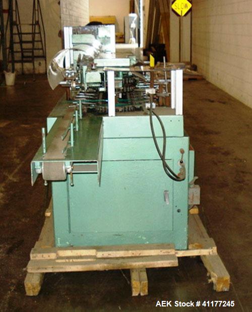 Used Bivans Vertuck Cartoner, Model 74T. Capable of speeds up to 120 CPM. Has 6" centers for a carton size range: length 7/8” to 5-1/4", width 3/4” to 3-1/2", depth 2-1/2” to 10”.  The unit is curren...