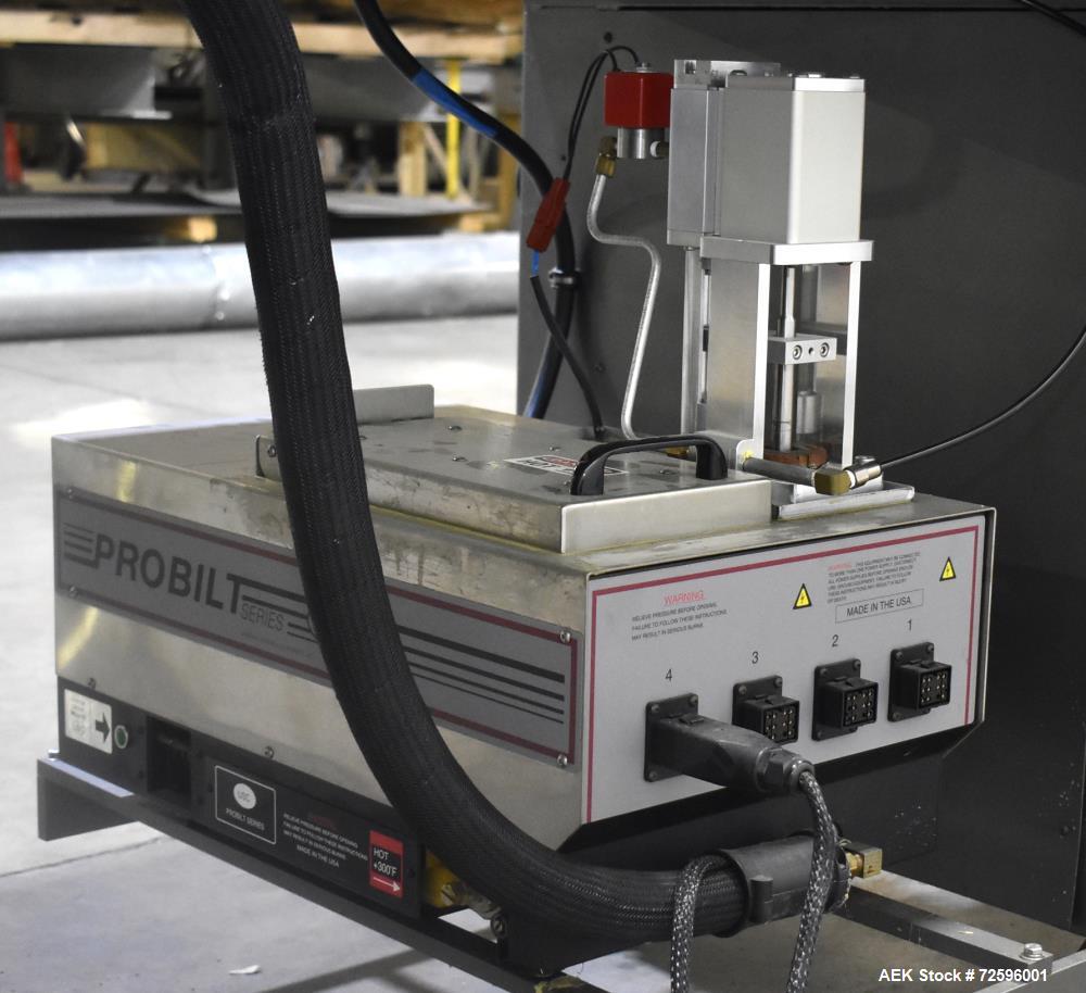 Used Bivans Vertuck Model 74 Semi Automatic Vertical Cartoner. Capable of speeds up to 120 CPM. Has 6" centers for a carton size range: 7/8" - 5" (length) x  3/4" - 3-1/2" (Width) x 2-1/4" - 10" (Dep...