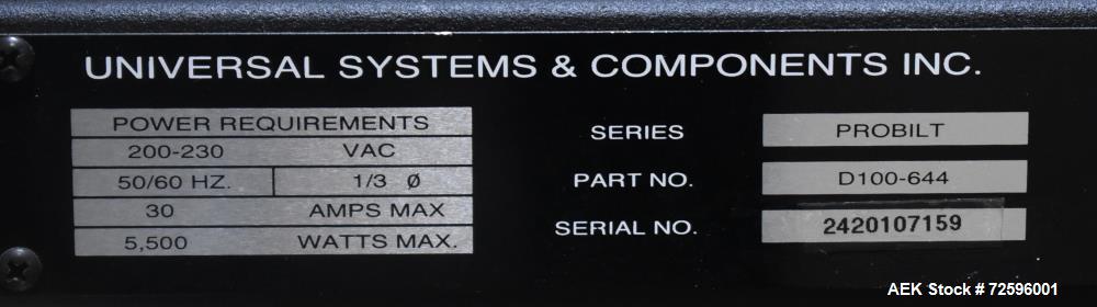 Used Bivans Vertuck Model 74 Semi Automatic Vertical Cartoner. Capable of speeds up to 120 CPM. Has 6" centers for a carton size range: 7/8" - 5" (length) x  3/4" - 3-1/2" (Width) x 2-1/4" - 10" (Dep...