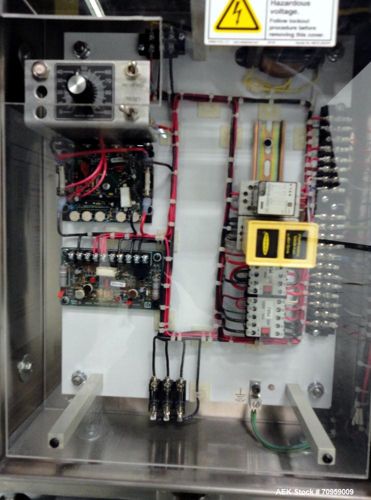Used Bivans Model 82 Top Closer. Capable of speeds up to 60 cartons per minute. Has a carton size range: (Length) 7/8" to 5", (Width) 3/8" - 3-1/2", (Depth/Height) 1-1/4" to 12". Currently set up for...