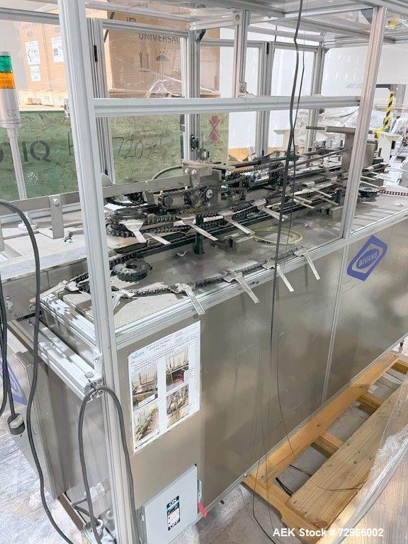 Used Bivans Model 82 Top Closer Carton Sealer. Machine is capable of speeds from 5 to 60 cartons per minute. Has a carton size range of: 7/8" to 5" (length); 3/8" - 3-1/2" (width); 1-1/4" to 12" (dep...