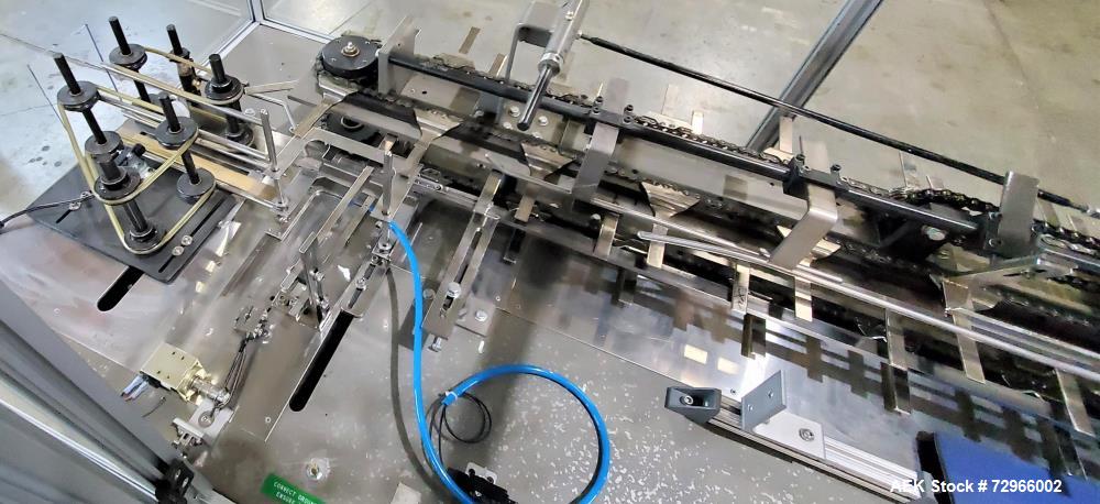 Used Bivans Model 82 Top Closer Carton Sealer. Machine is capable of speeds from 5 to 60 cartons per minute. Has a carton size range of: 7/8" to 5" (length); 3/8" - 3-1/2" (width); 1-1/4" to 12" (dep...