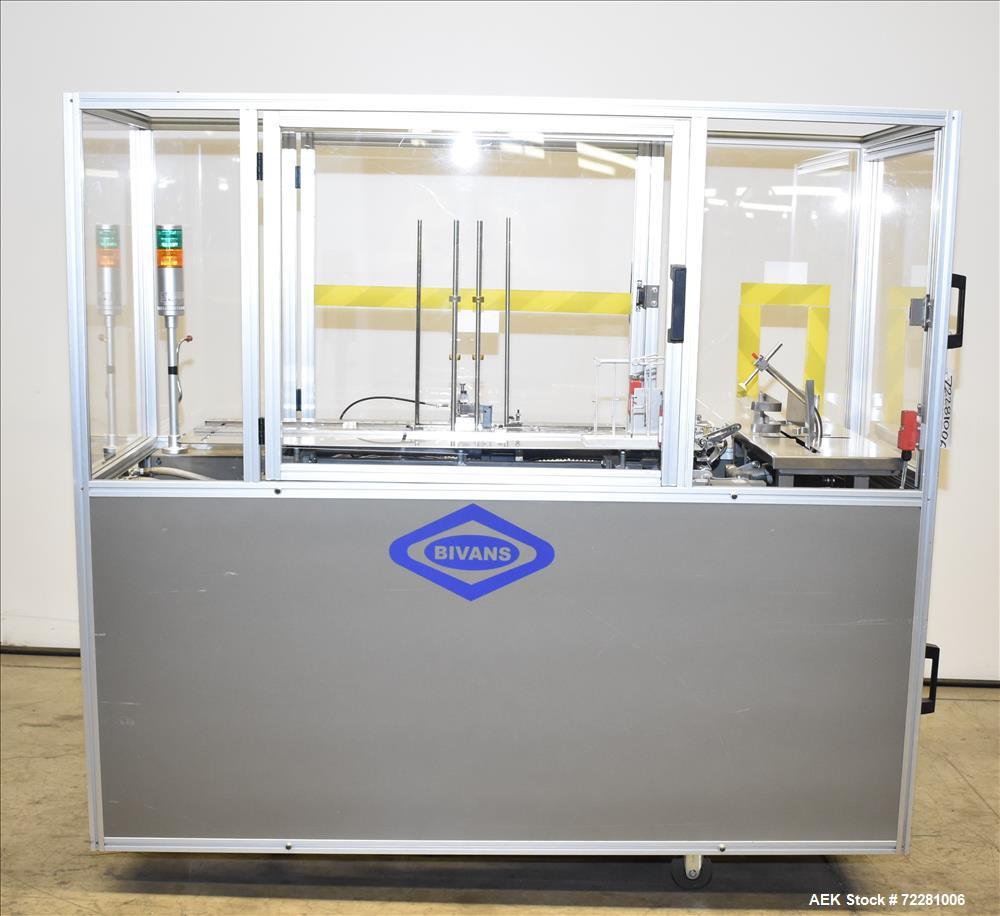 Used Bivans Model 54L Semi Automatic Vertical Cartoner (carton former and botto