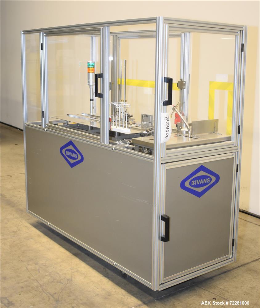 Used Bivans Model 54L Semi Automatic Vertical Cartoner (carton former and botto