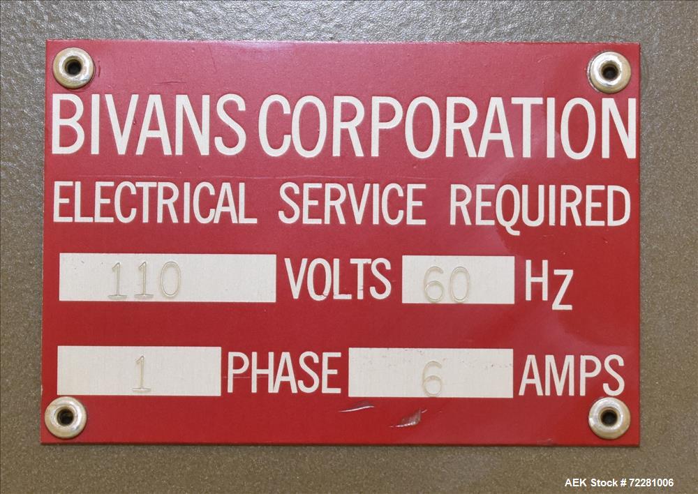 Used Bivans Model 54L Semi Automatic Vertical Cartoner (carton former and botto