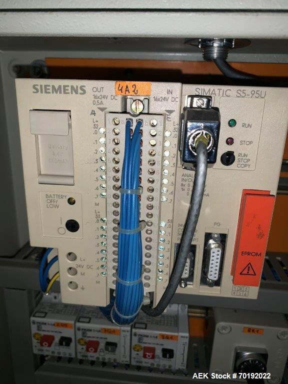 Used Brunner Model VC Reverse Tuck Vertical Intermittent Motion Cartoner.
