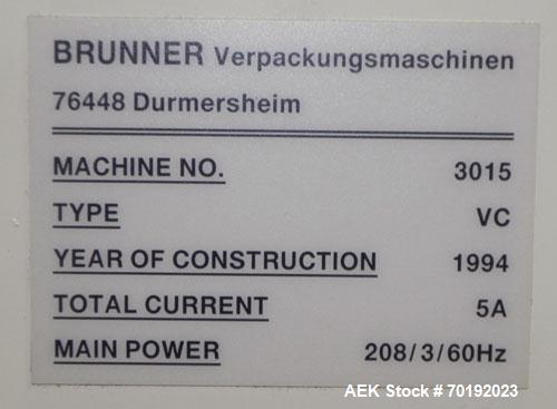 Used- Brunner Model VC Vertical Tuck Intermittent Motion Cartoner.