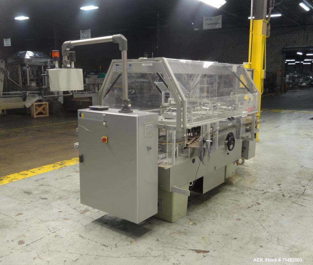 Used CAM Model AV Vertical Cartoner With Automatic Bottle Loader
