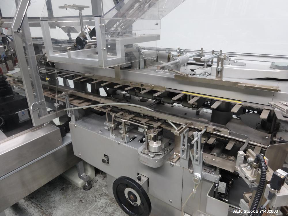 Used CAM Model AV Vertical Cartoner With Automatic Bottle Loader