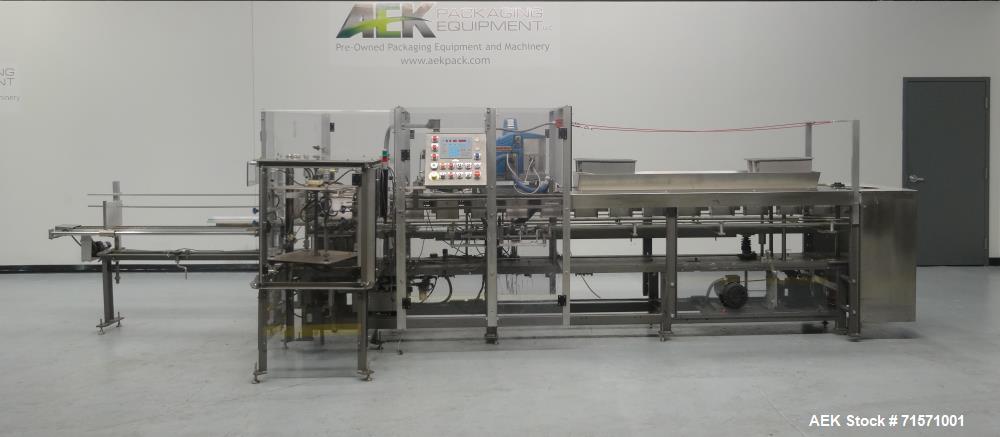 Used Clybourn Model CHL7 Vertical Hand Load Hot Melt Glue Cartoner