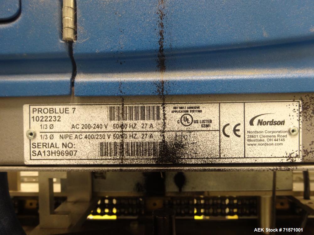 Used Clybourn Model CHL7 Vertical Hand Load Hot Melt Glue Cartoner