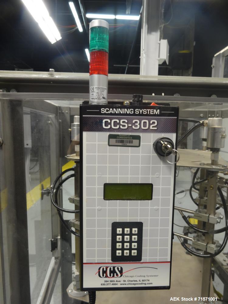 Used Clybourn Model CHL7 Vertical Hand Load Hot Melt Glue Cartoner