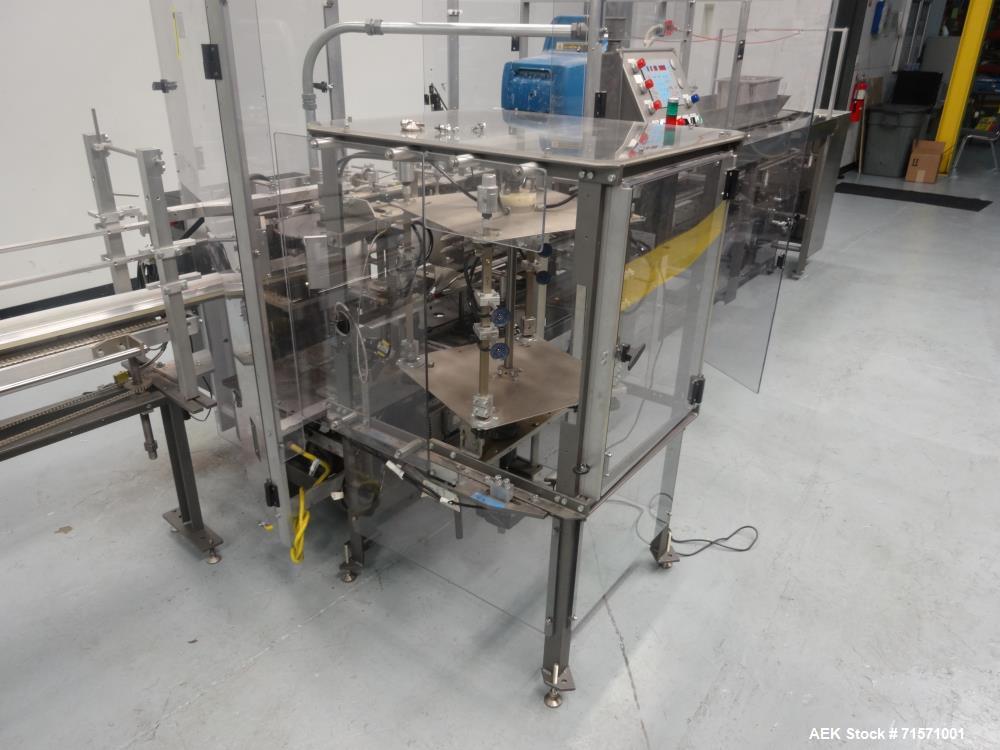 Used Clybourn Model CHL7 Vertical Hand Load Hot Melt Glue Cartoner