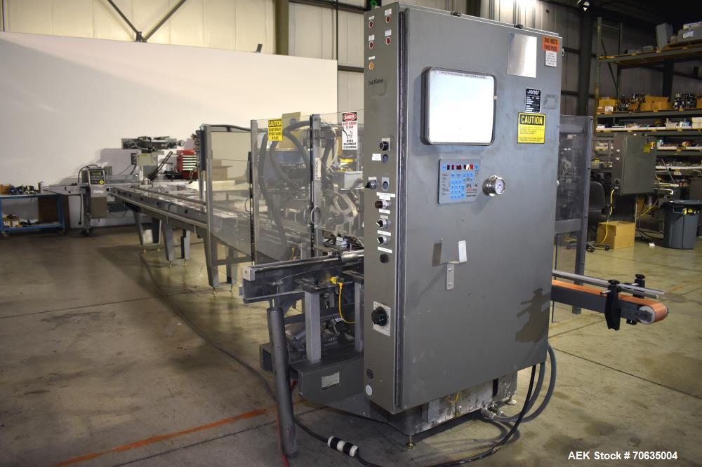 Used Jones Semi-Automatic Continuous Motion Vertical Hot Melt Glue Cartoner