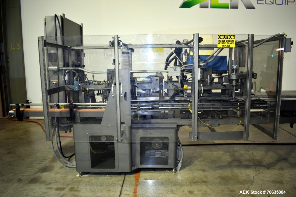 Used Jones Semi-Automatic Continuous Motion Vertical Hot Melt Glue Cartoner