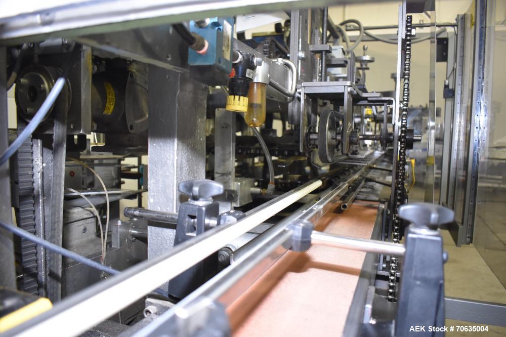 Used Jones Semi-Automatic Continuous Motion Vertical Hot Melt Glue Cartoner