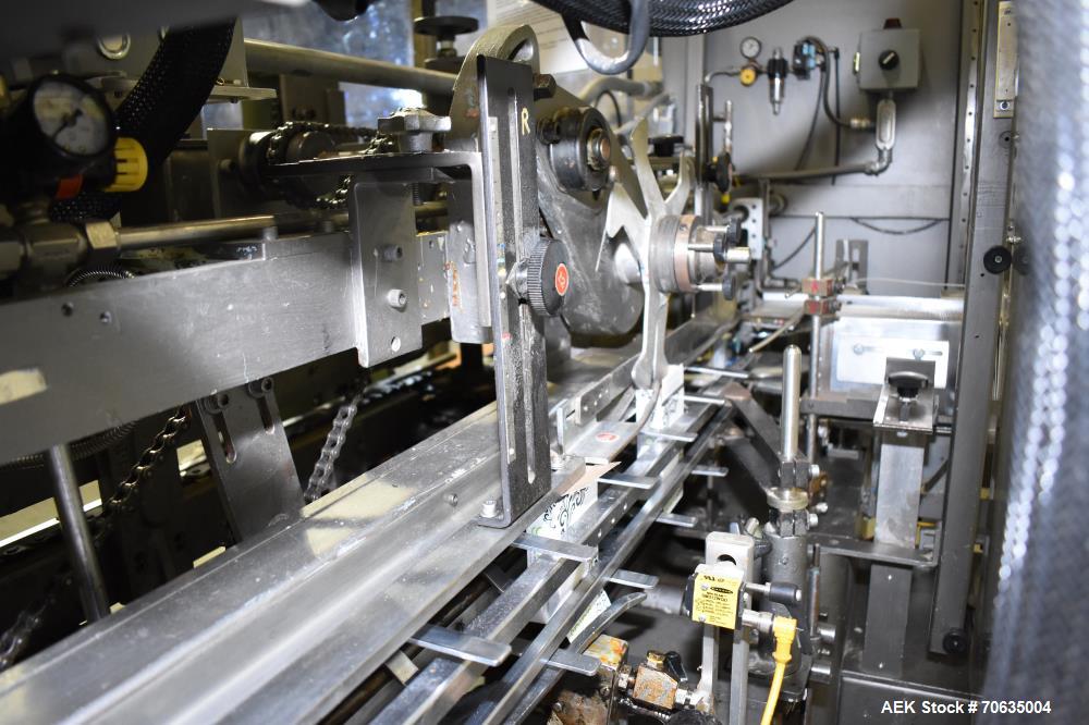 Used Jones Semi-Automatic Continuous Motion Vertical Hot Melt Glue Cartoner