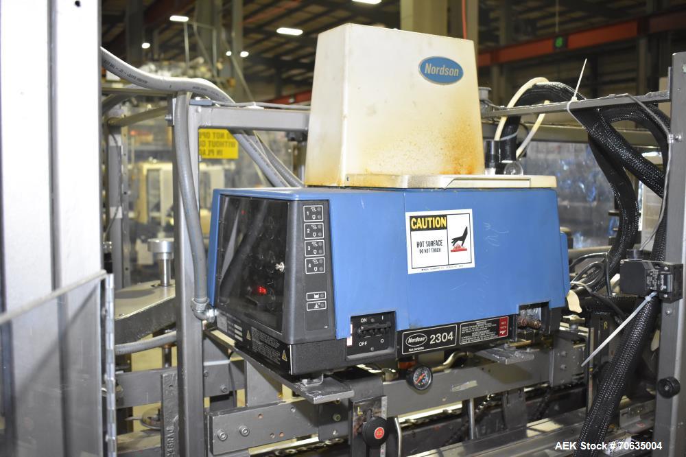 Used Jones Semi-Automatic Continuous Motion Vertical Hot Melt Glue Cartoner