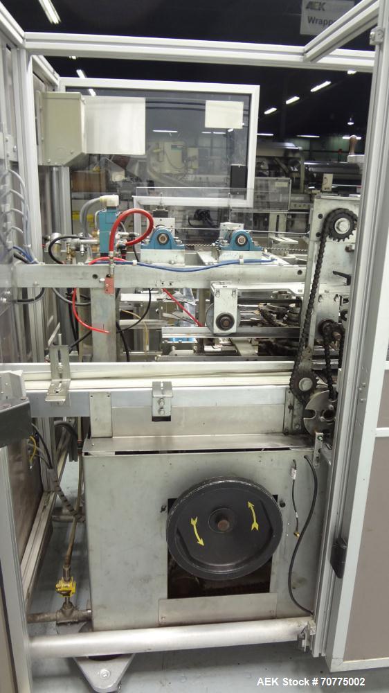 Used Jones CMV-5 Semi- Automatic Vertical Cartoner with bottle loader