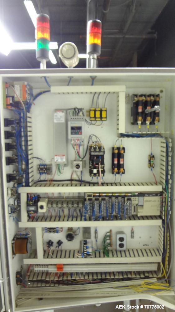 Used Jones CMV-5 Semi- Automatic Vertical Cartoner with bottle loader