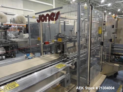 Used Jones Model CMV5 Semi-Automatic Reverse Tuck with Coder