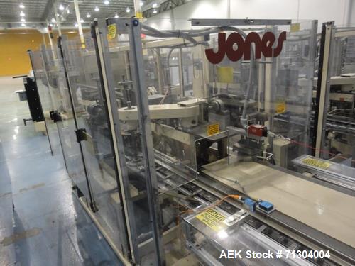 Used Jones Model CMV5 Semi-Automatic Reverse Tuck with Coder